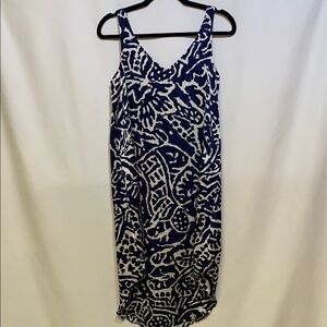 NIC+ZOE Blue and White Dress